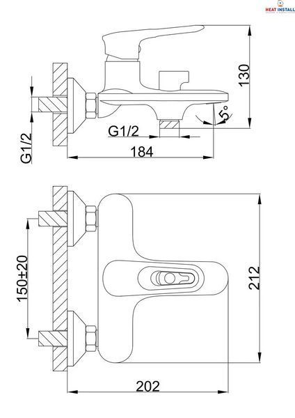 Змішувач для ванни Frap F3249, білий/хром 1033735 фото