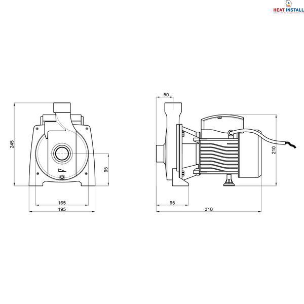Насос поверхневий відцентровий Thermo Alliance CPm145/1 0,55 кВт SD00046827 фото