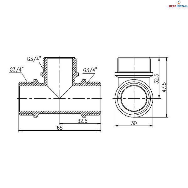 Трійник Thermo Alliance Forte 3/4" ЗЗ SF36720 SD00002684 фото