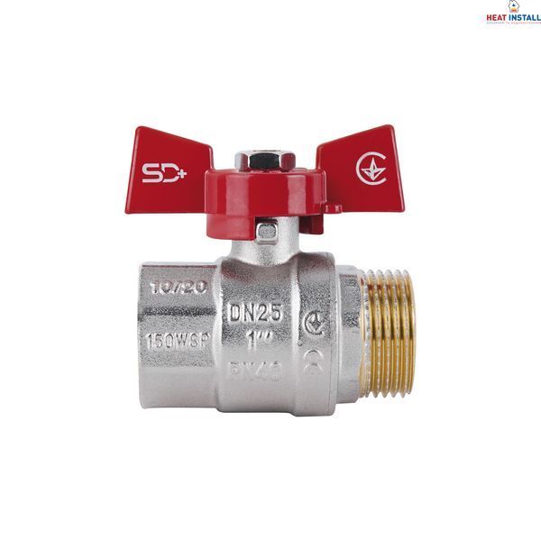 Кран кульовий Thermo Alliance Standart 1" ВЗ для води (метелик) SD607NW25PN40 SD00021334 фото