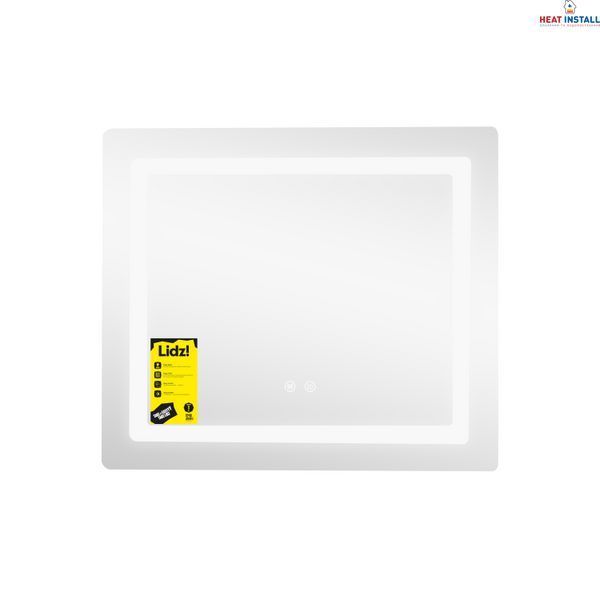 Дзеркало Lidz Kubis (KU2) 600х700 з LED-підсвічуванням Touch, з антизапотіванням, з димером, рег. яскравості LDKU60070049286 SD00055410 фото