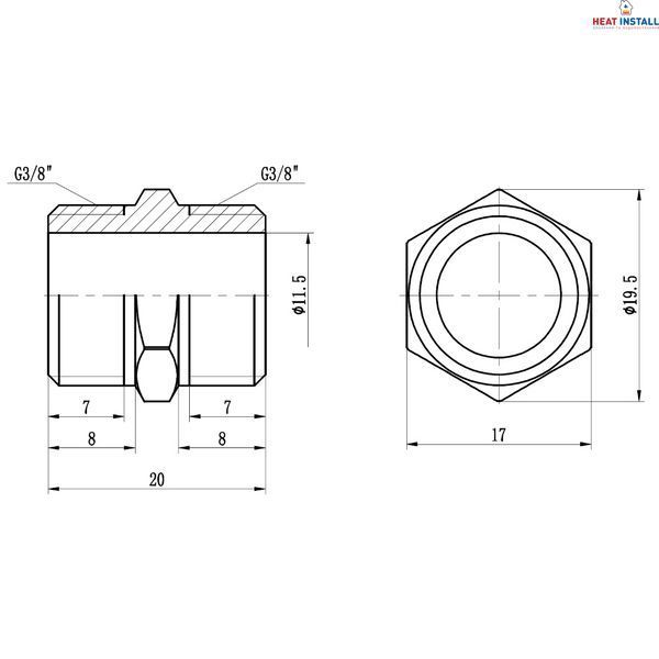 Ніпель Thermo Alliance Forte 3/8" SF3589 SD00002592 фото