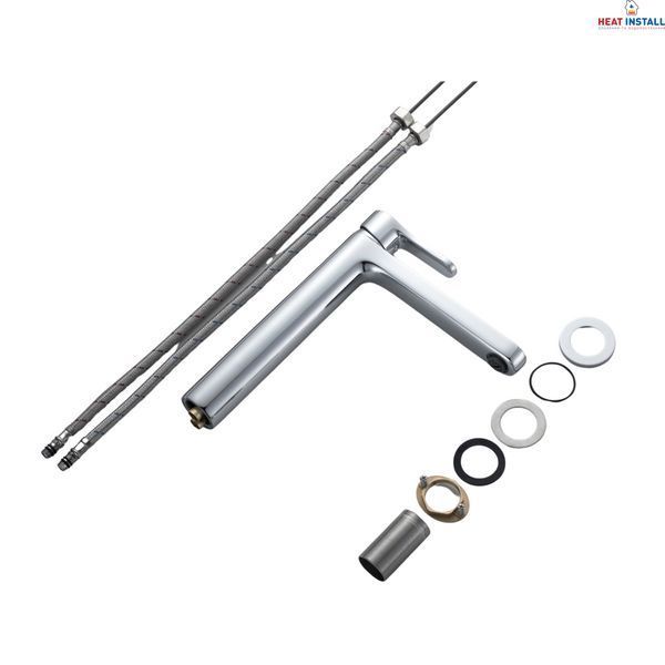 Змішувач латунний для раковини Lidz Astra 001FH високий (k35) LDAST001FHCRM48090 Chrome SD00054214 фото