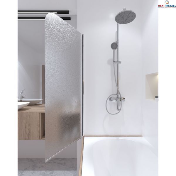 Штора на ванну Qtap Standard CRM407513APL скло Pear 6 мм, 75х140 см, ліва SD00039718 фото