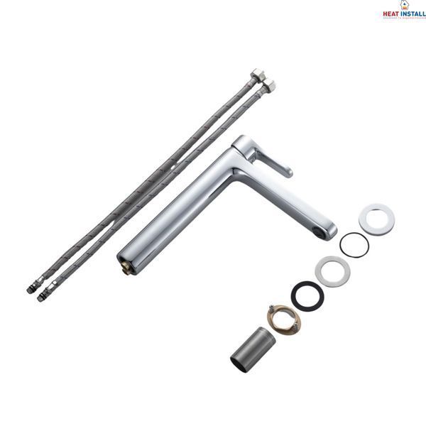 Змішувач латунний для раковини Lidz Astra 001FH високий (k35) LDAST001FHCRM48090 Chrome SD00054214 фото