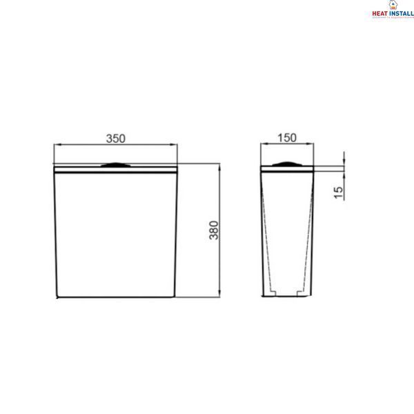 Бачок для унітаза Qtap Presto QT24221217AW2 White SD00049017 фото