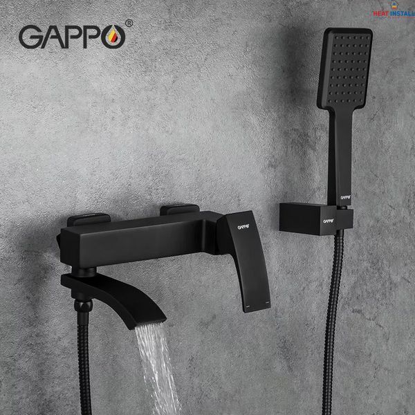 Змішувач для ванни GAPPO G3207-6, чорний 1042416 фото