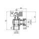 Кран кульовий кутовий з накидною гайкою SOLOMON 1/2&Prime; ВВ PN40 (V3002-S) 000031949 фото 3