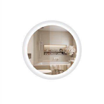 Дзеркало Qtap Taurus R600 з LED-підсвічуванням Touch, з антизапотіванням, з димером, рег. темп. кольору (3000-6500K) QT2478R607 SD00052314 фото