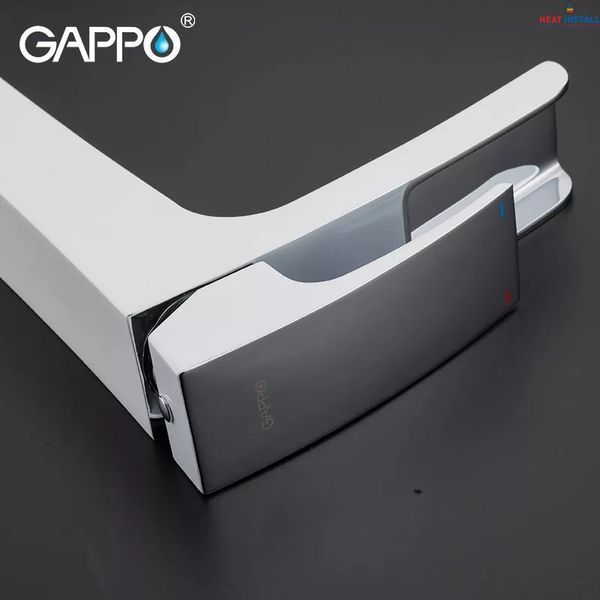 Змішувач для умивальника GAPPO G1007-31, білий/хром 1033997 фото