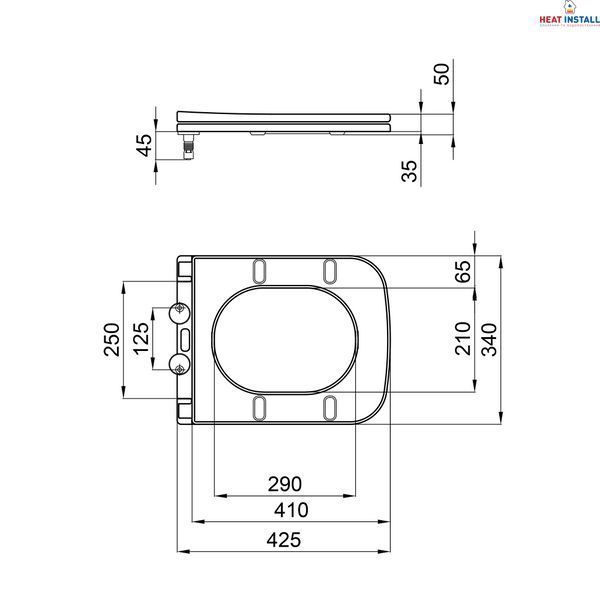 Сидіння для унітаза Qtap Presto з мікроліфтом Slim QT26992615EW SD00049377 фото