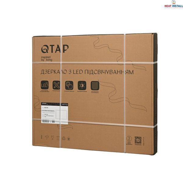 Дзеркало Qtap Mideya (MI2) 800х700 з LED-підсвічуванням Touch, з антизапотіванням, з димером, рег. яскравості QT2078NCF807048476 SD00054600 фото