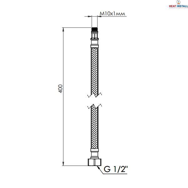 Гнучка підводка для води Thermo Alliance Forte М10 40 см (пара) SF390W40 SD00039904 фото