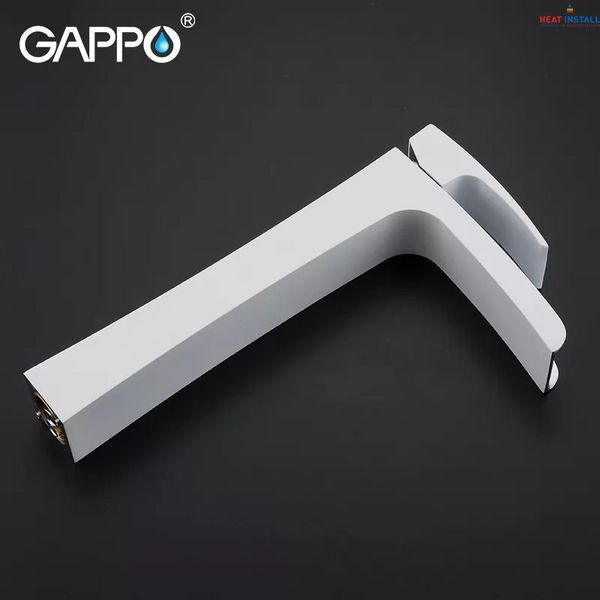 Змішувач для умивальника GAPPO G1007-31, білий/хром 1033997 фото
