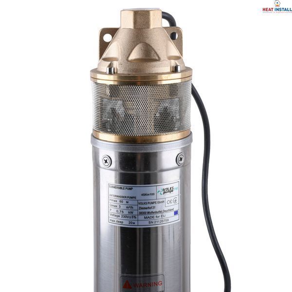 Насос свердловинний вихровий VOLKS pumpe PM 4SKm100 0.75кВт + кабель 10м 000023527 фото