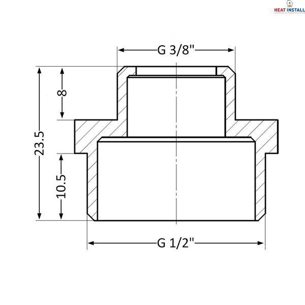 Ніпель Thermo Alliance Standart 1/2"х1/8" ЗР SD408159 SD00047820 фото