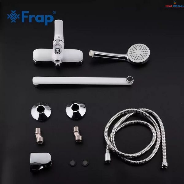 Змішувач для ванни Frap F2231, білий/хром 1034088 фото