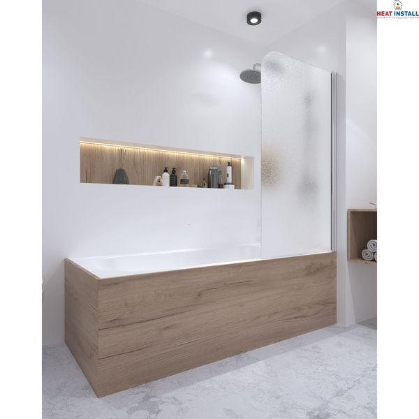 Штора на ванну Qtap Standard CRM407513APR скло Pear 6 мм, 75х140 см, права SD00039719 фото