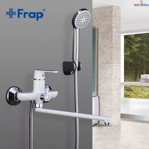 Змішувач для ванни Frap F2231, білий/хром 1034088 фото