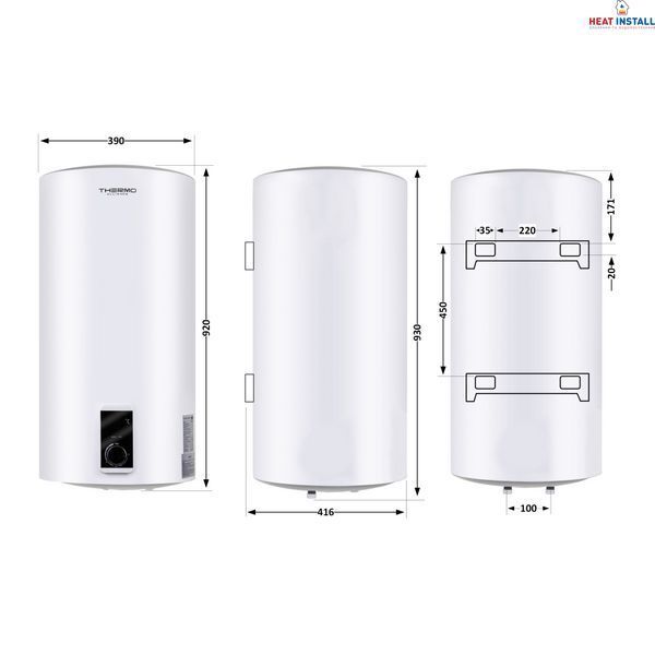 Водонагрівач електричний Thermo Alliance 80 л SLIM вертикальний, сухий ТЕН 2,0 кВт D80V20J(D)2-K SD00042047 фото