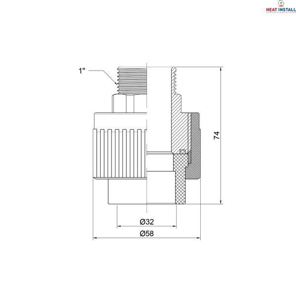 Муфта PPR Thermo Alliance 32х1" ЗР SD00029339 фото