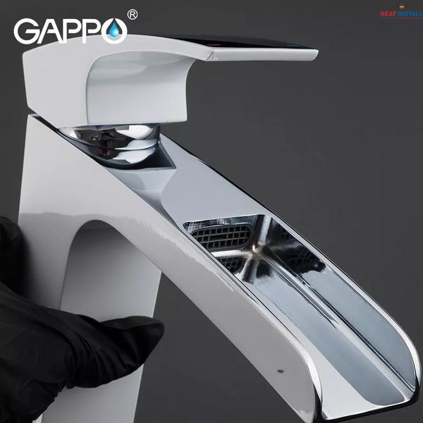 Змішувач для умивальника GAPPO G1007-31, білий/хром 1033997 фото