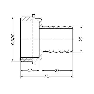 Штуцер Thermo Alliance Standart 25х3/4" ЗР SD4272025 SD00047928 фото