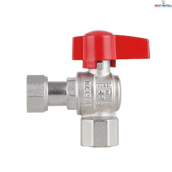 Кран кульовий Thermo Alliance Standart 1/2"ВВ кутовий, PN40, з накидною гайкою TAS223W15 SD00054689 фото