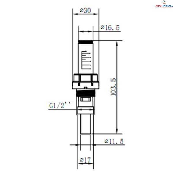 Витратомір SD Forte 1/2"х3/4" для колектора SFE008 SD00021203 фото