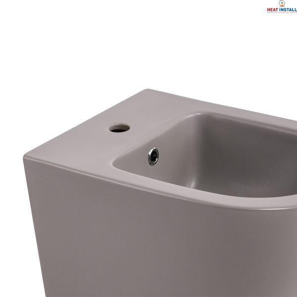 Біде підвісне Qtap Robin 515x370x350 мм, Stone grey QT13551381GSG SD00054285 фото