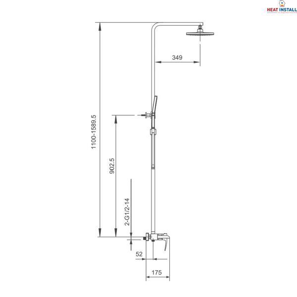 Душова система GAPPO G2407-30, білий/хром 1034059 фото