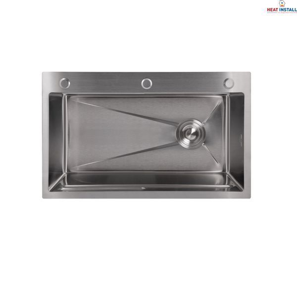 Мийка для кухні інтегрована Lidz Handmade H7545 Brushed Steel 3,0/1,0 мм LDH7545BRU49457 SD00055581 фото