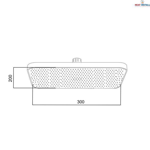 Лійка для верхнього душу Qtap Hlavova 300x200 мм прямокутна QTHLA107BLM45783 Black Matt SD00051907 фото