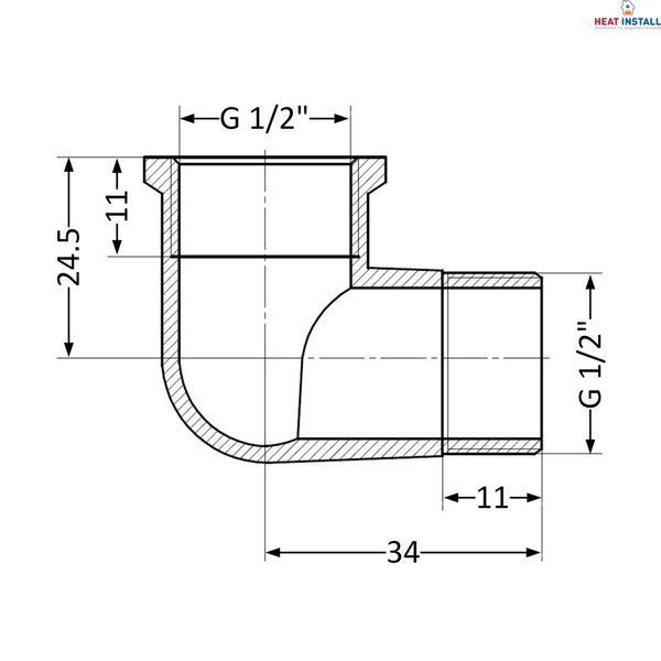 Кут Thermo Alliance Standart 1/2" ВЗ SD42115U SD00047882 фото