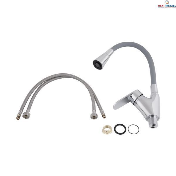 Змішувач для кухні Lidz Tani 007F3 з гнучким виливом (k40) LDTAN007F3GCR31869 Chrome/Grey SD00037970 фото