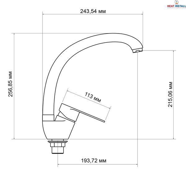 Змішувач для кухні Lidz Tani 008F (k40) LDTAN008FCRM44971 Chrome SD00051095 фото