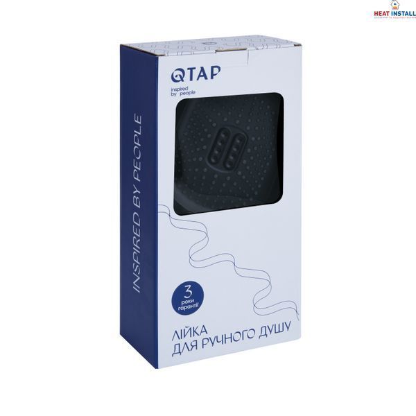 Лійка для ручного душу Qtap Rucni 140*110 мм QTRUC125BLM45961 Black Matt SD00052085 фото