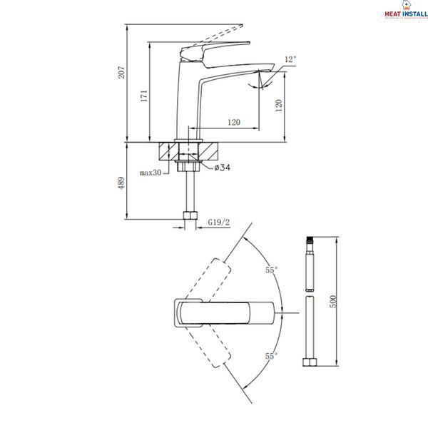 Змішувач для раковини Qtap Tern QTTER2701CRM47584 Chrome SD00053708 фото