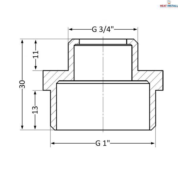 Ніпель Thermo Alliance Standart 1"х3/4" ЗР SD4082520 SD00047823 фото