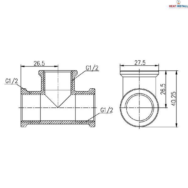 Трійник Thermo Alliance Forte 1/2" ВВ SF36115 SD00002661 фото