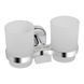 Склянка з тримачем Lidz Oreo 0402 подвійний настінний (матове скло) LDORE0402CRM22164 Chrome SD00028261 фото 1