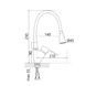 Змішувач для кухні Lidz Tani 007F3 з гнучким виливом (k40) LDTAN007F3GCR31869 Chrome/Grey SD00037970 фото 2
