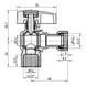 Кран кульовий Thermo Alliance Standart 1/2"ВВ кутовий, PN40, з накидною гайкою TAS223W15 SD00054689 фото 2