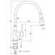 Змішувач для кухні TOPAZ LOFT TLF 8854-H39-GP-B01, Шланги TAQ-M0855 000029369 фото 8