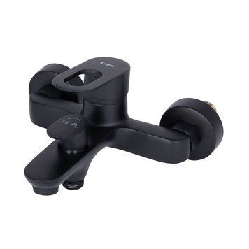 Змішувач для ванни Lidz Latwa 006 (з душовим гарнітуром) (k35) LDLAT006BLA45419 Black SD00051543 фото