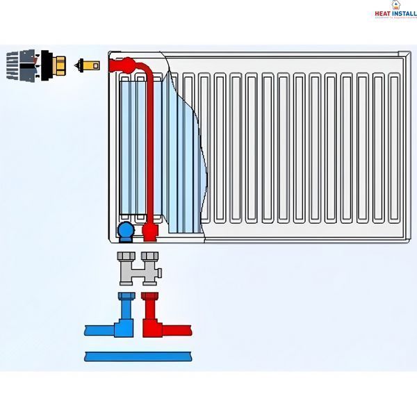 Клапан INNER під термоголовку М30x1,5 панельного радіатора 1/2&Prime;З IIM30 CRISTAL (в трубу) 000022029 фото