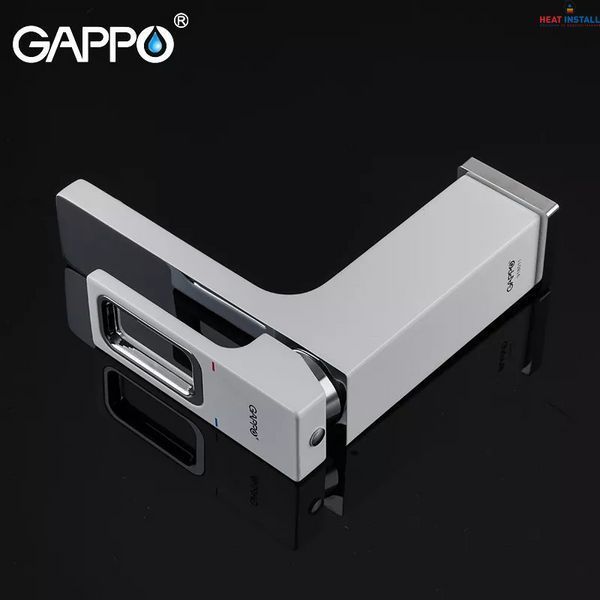 Змішувач для умивальника GAPPO G1017-8, білий/хром 1033998 фото