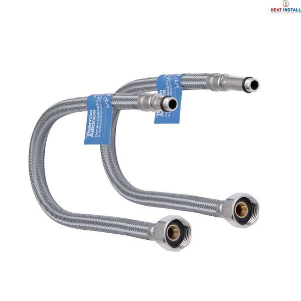 Шланг для підключення змішувача Thermo Alliance Standart (пара) 40 см NYLON M10x1/2"В TAS386W40 SD00052995 фото
