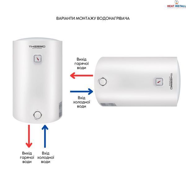 Водонагрівач електричний Thermo Alliance 30 л універсальний, мокрий ТЕН 1,5 кВт D30VH15Q1 SD00042052 фото