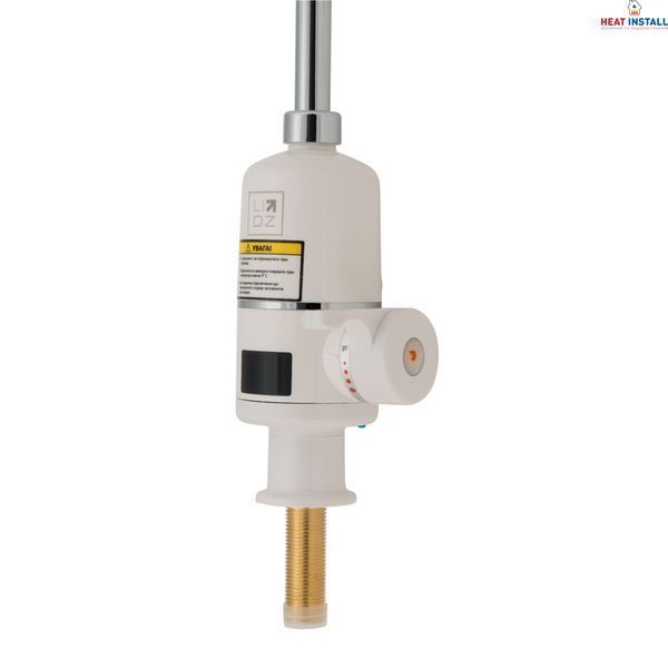 Проточний кран-водонагрівач кухонний для кухні Lidz Warm 056 LDWAR056WCR24984 White / Chrome SD00031081 фото